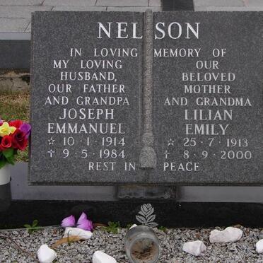 NELSON Joseph Emmanuel 1914-1984 &amp; Lilian Emily 1913-2000