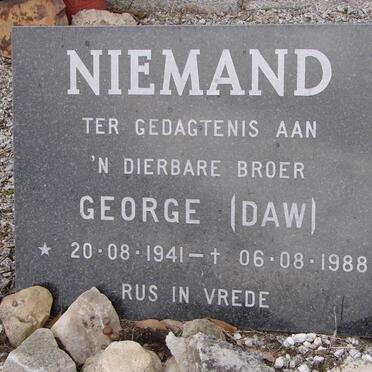NIEMAND George 1941-1988