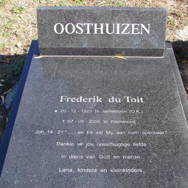 OOSTHUIZEN Frederik du Toit 1925-2006