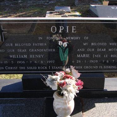 OPIE William Henry 1906-1997 &amp; Marie LE ROUX 1909-1995