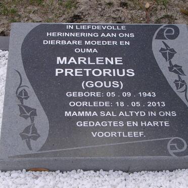PRETORIUS Marlene nee GOUS 1943-2013