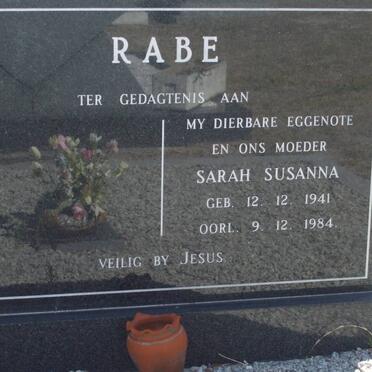 RABE Sarah Susanna 1941-1984