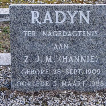 RADYN Z.J.M. 1909-1988