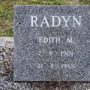 RADYN Edith M. 1901-1963