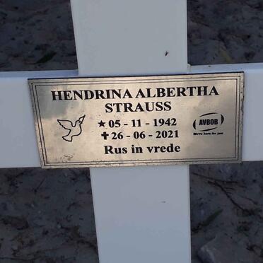 STRAUSS Hendrina Albertha 1942-2021