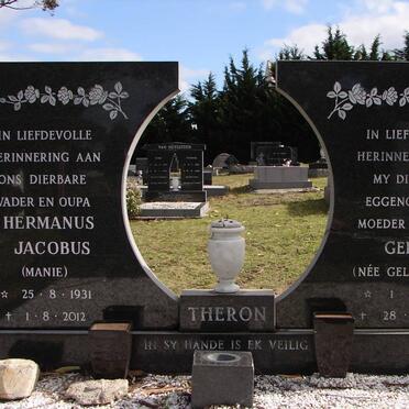 THERON Hermanus Jacobus 1931-2012 &amp; Gerda GELDENHUYS 1931-1992