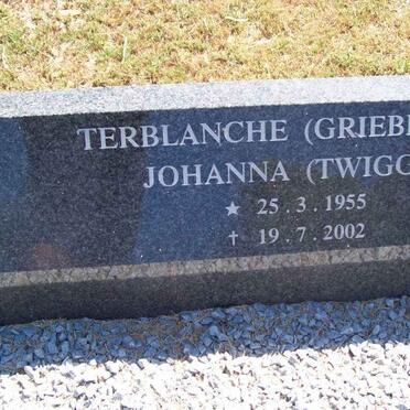 TERBLANCHE Johanna nee GRIEBENOW 1955-2002