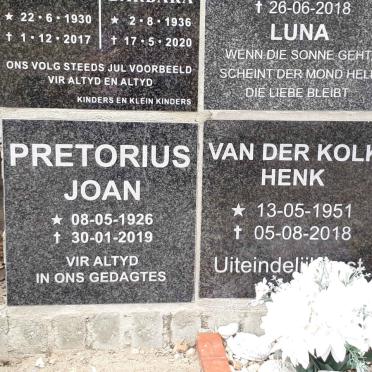 PRETORIUS Joan 1926-2019 :: KOLK Henk, van der 1951-2018