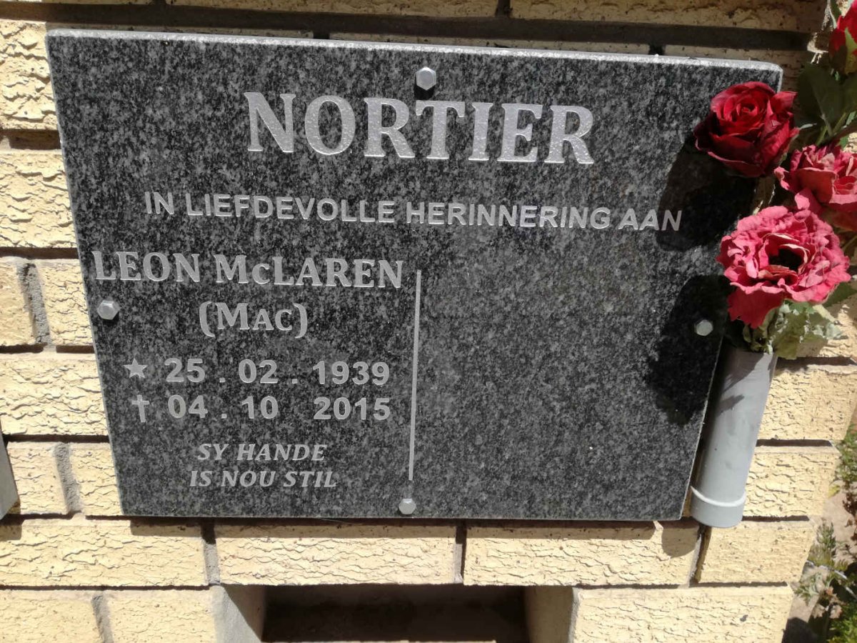 NORTIER Leon McLaren 1939-2015