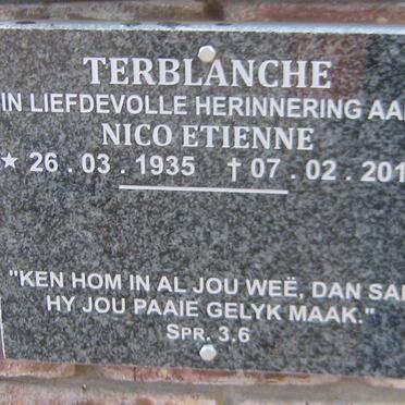 TERBLANCHE Nico Etienne 1935-2017