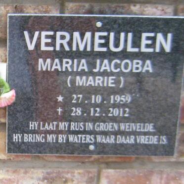 VERMEULEN Maria Jacoba 1959-2012