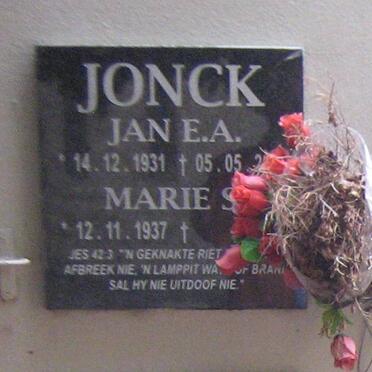 JONCK Jan E.A. 1931-2010 &amp; Marie 1937-