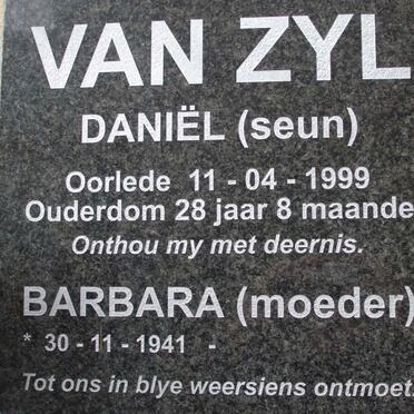 ZYL Daniël, van -1999 :: VAN ZYL Barbara 1941-