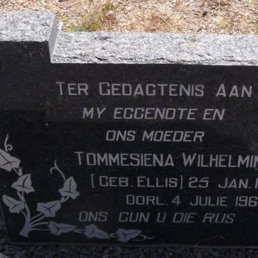 ? Tommesiena Wilhelmina nee ELLIS 1905-1965