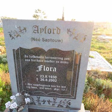 AYFORD Flora nee SAPTOUW 1930-2002