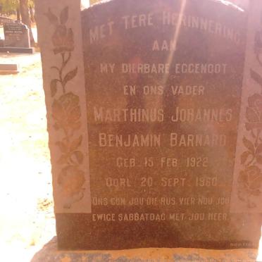 BARNARD Marthinus Johannes Benjamin 1922-1960