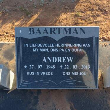 BAARTMAN Andrew 1948-2013