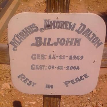BILJOHN Markus Andrew Dalton 1949-2004