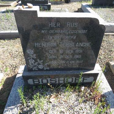 BOSHOFF Hendrik Terblanche 1891-1961