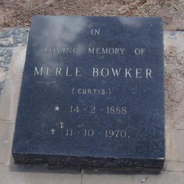 BOWKER Merle nee CURTIS 1888-1970