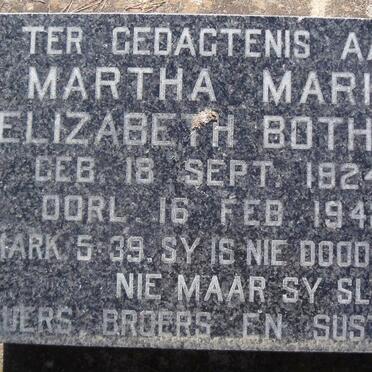 BOTHMA Martha Maria Elizabeth 1924-1942