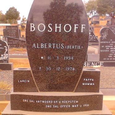 BOSHOFF Albertus 1954-1974