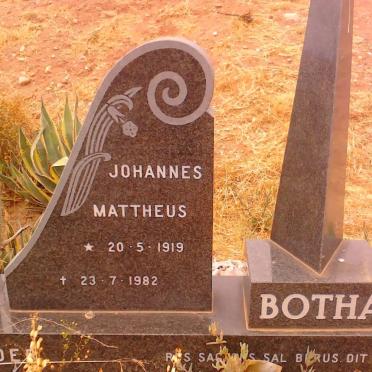 BOTHA Johannes Mattheus 1919-1982