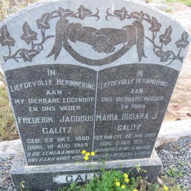 CALITZ Frederik Jacobus 1880-1959 & Maria Susara J. 1889-1971