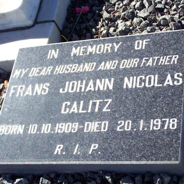 CALITZ Frans Johann Nicolas 1909-1978