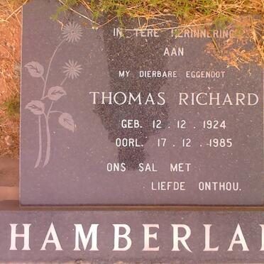 CHAMBERLAIN Thomas Richard 1924-1985