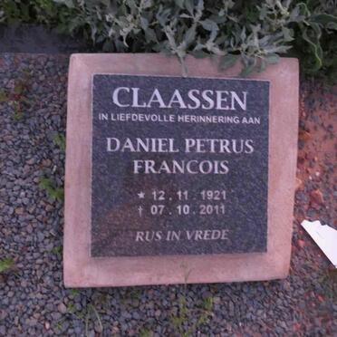 CLAASSEN Daniel Petrus Francois 1921-2011