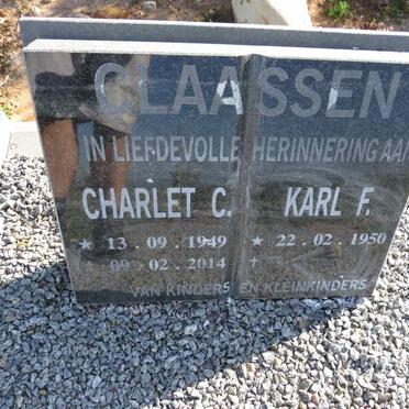 CLAASSEN Karl F. 1950- & Charlet C. 1949-2014