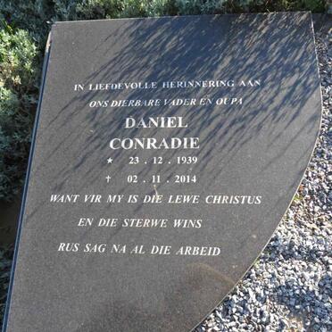 CONRADIE Daniel 1939-2014