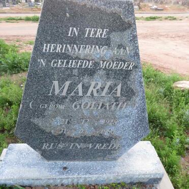 COERECIUS Maria nee GOLIATH 1928-1986