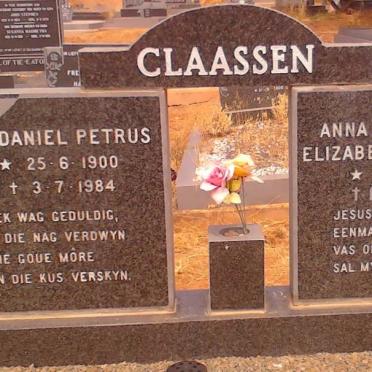 CLAASSEN Daniel Petrus 1900-1984 &amp; Anna Jacoba Elizabeth NORTJE 1912-1995