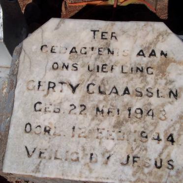 CLAASSEN Gertruida Maria 1943-1944
