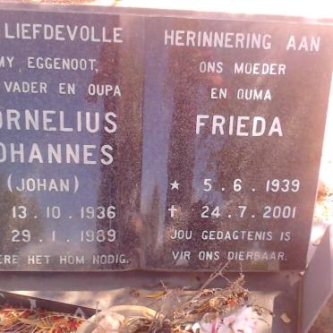 CLAASSEN Cornelius Johannes 1936-1989 &amp; Frieda NORTIER 1939-2001
