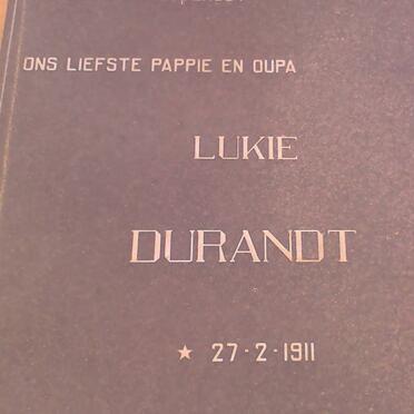 DURANDT Lukie 1911-1989 