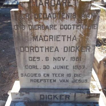 DICKER Magrietha Dorothea 1951-1957