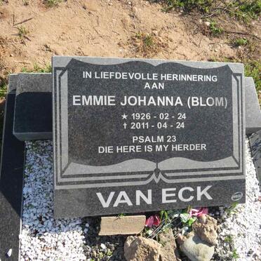ECK Emmie Johanna, van nee BLOM 1926-2011