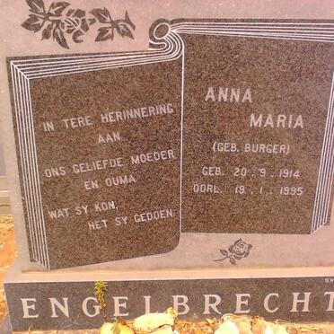 ENGELBRECHT Anna Maria nee BURGER 1914-1995