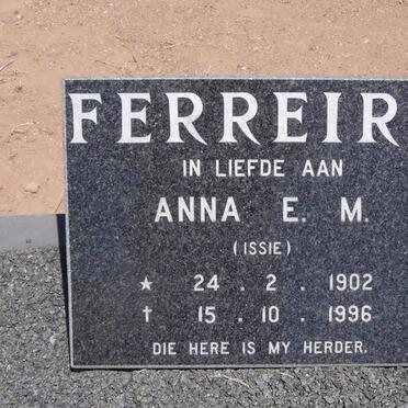 FERREIRA Anna E.M. 1902-1996