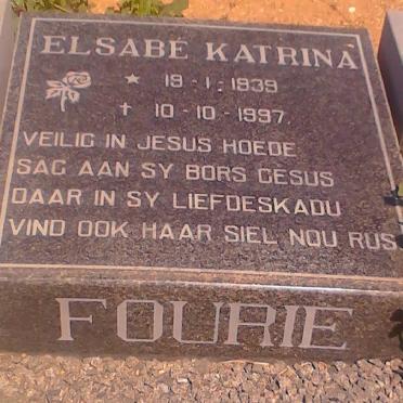 FOURIE Elsebe Katrina 1939-1997