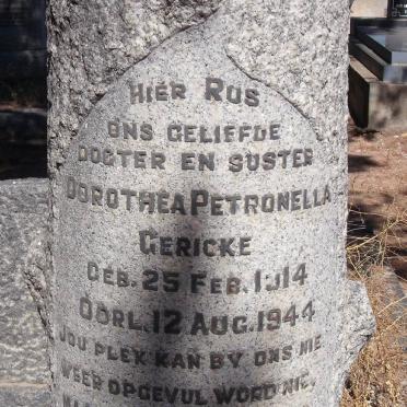 GERICKE Dorothea Petronella 1914-1944