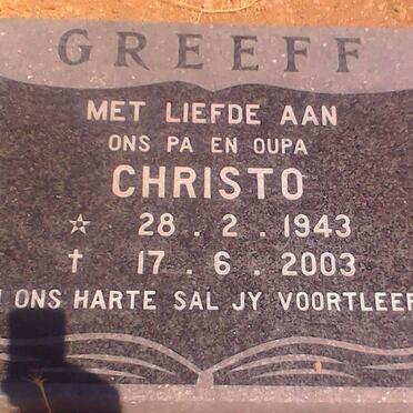 GREEFF Christo 1943-2003
