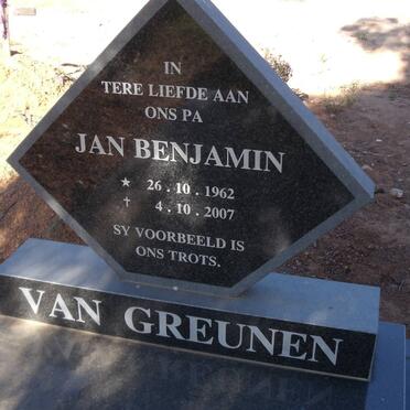 GREUNEN Jan Benjamin, van 1962-2007