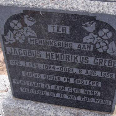 GREBE Jacobus Hendrikus 1924-1956