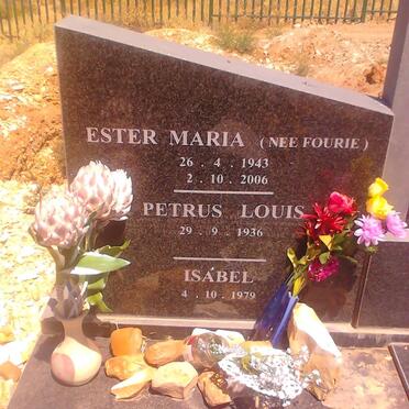 GRANGE Petrus Louis, la 1936- &amp; Ester Maria FOURIE 1943-2006 :: LA GRANGE Isabel 1979