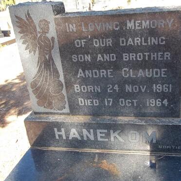 HANEKOM André Claude 1961-1964