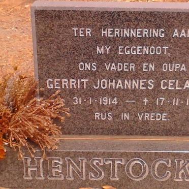 HENSTOCK Gerrit Johannes Celarius 1914-1972